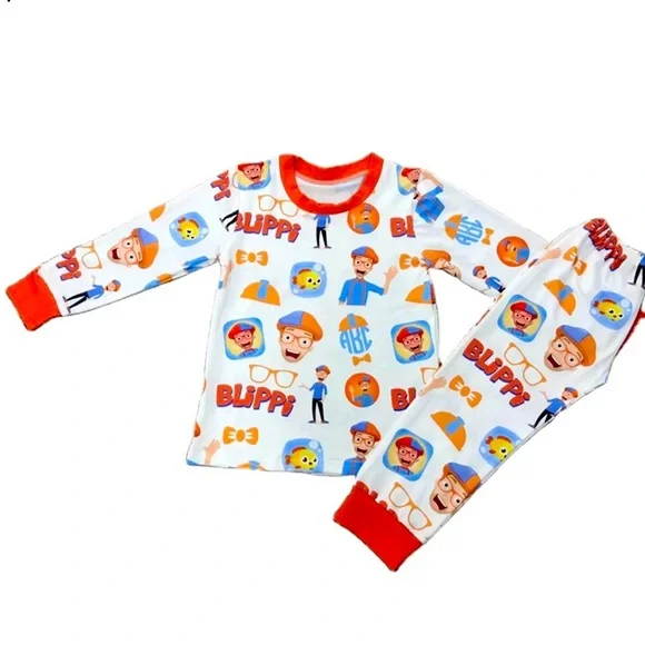 blippi Pajamas Blippi Unisex Kids Pajamas Orangesleepwear Boys Girls Youtube Star New Poshmark